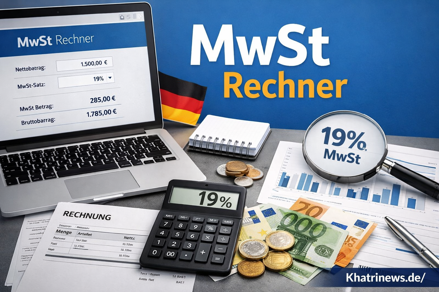 Mwst Rechner online kostenlos: Brutto & Netto einfach & schnell berechnen